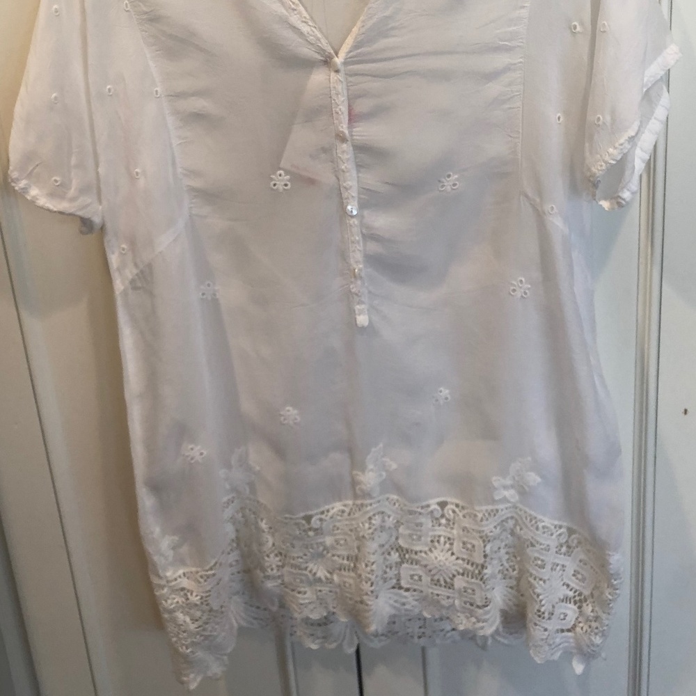 Johnny Was white tunic